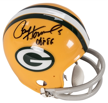 Paul Hornung Signed & Inscribed Mini Green Bay Packers Helmet (JSA)